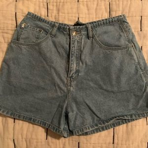 “Mom” jean shorts